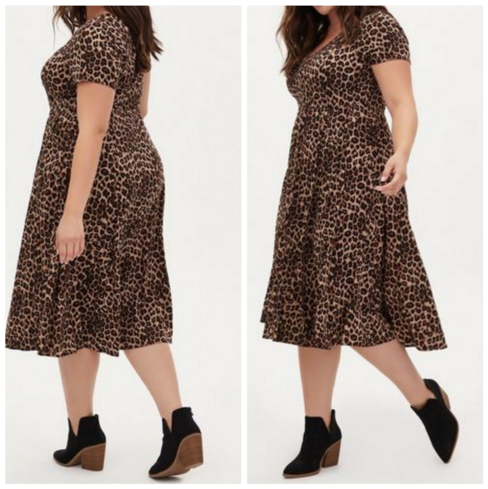 TORRID Leonardo‎ Midi Challis Women's Dress Rayon.